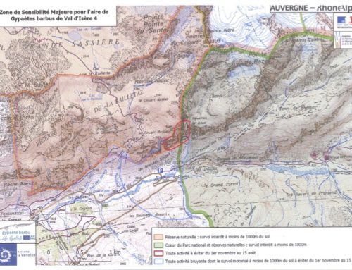 Parc de la Vanoise | Zones de sensibilité majeure – Gypaetes barbus