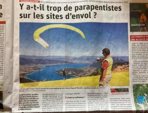 Parapente : des sites surchargés ? Dauphiné Libéré 29 juillet 2020