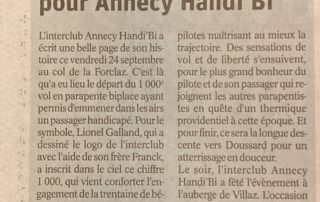 Dauphiné Libéré 2021-09-28 Annecy Handibi