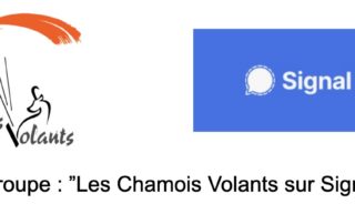 2 logos justaposés, celui des Chamois Volants et celui de Signal.