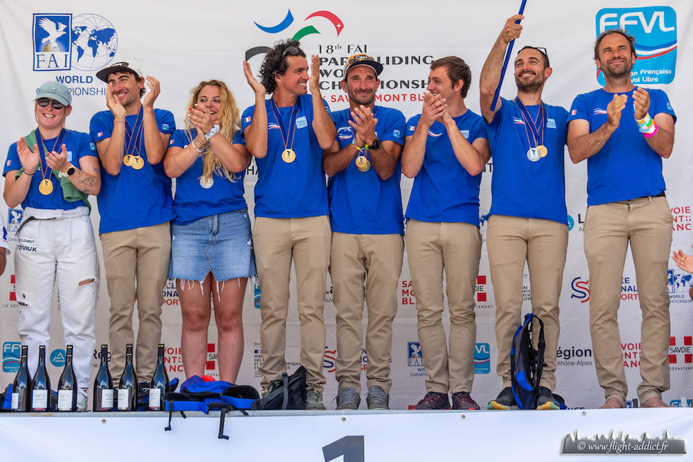 Equipe de France championne du monde de parapente de distance 2023