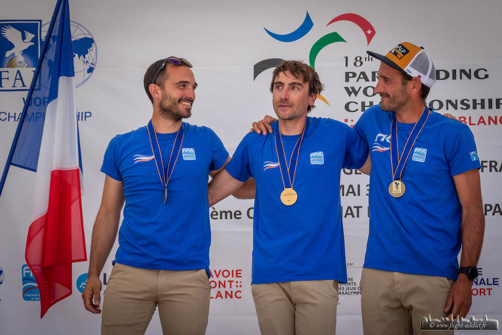 podium championnat du monde de parapente de distance 2023